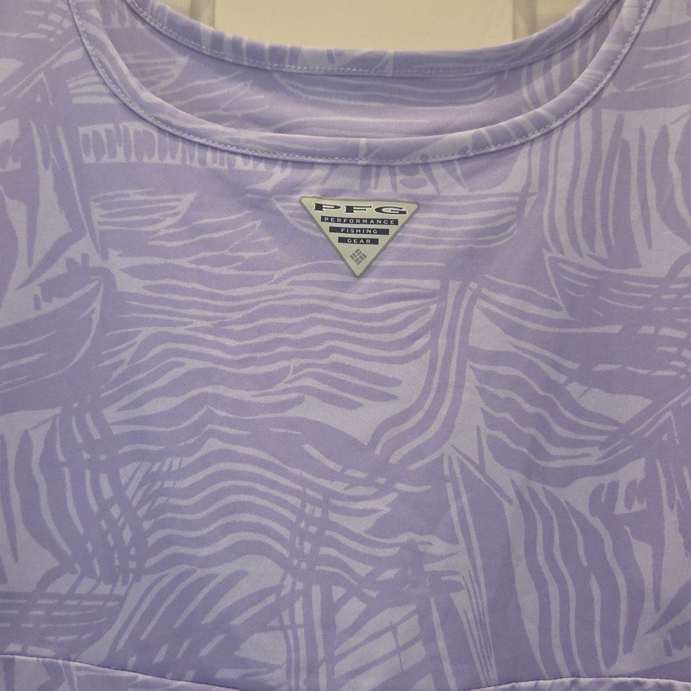 Columbia Dress In A Pretty Lavendar Colored Print. Great Condition! Size Medium. - Picture 6 of 10